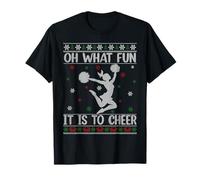 Cheerleading Funny Oh What Fun It is to Cheer Ugly Christmas T-Shirt