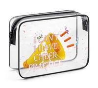 Cheerleading Gifts Clear Makeup Bag Cheer Gifts for Cheerleader Cheer Team Gifts Cheer Coach Thank You Gift Friend Friendship Gifts for Girls Women Cosmetic Pouch Cheer Accessories Travel Toiletry Bag