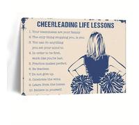 Cheerleading Life Lessons Aluminium Metal Tin Sign 8x12 Inch Home Plaque Poster Home Bar Pub Wall are Decor New