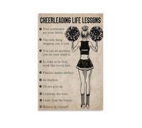 Cheerleading Life Lessons Personalized Canvas Print, Cheerleading Poster Gift For Girl Daughter 08x12inch(20x30cm)