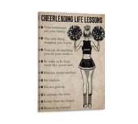 Cheerleading Life Lessons Personalized Canvas Print, Cheerleading Poster Gift For Girl Daughter 20x30inch(50x75cm)