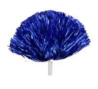 Cheerleading Poms,Cheerleading Pom Poms Plastic Pom Poms with Baton Handle,Golden PET Material Cheerleading Cheerleader Ring Pom Poms,for Sports Party Accessories Dance Ball Cheer Pom (Blue 1PCS)