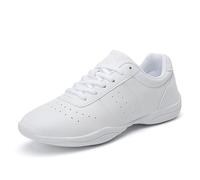 Cheerleading Training Shoes Womens Dance Sneakers Jazz Shoes Lace-up Split Sole Dance Trainers Breathable Walking Trainers Comfy Slip Resistant Trainers For Youth Girls Cheer Gym Sport Aerobics