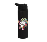 Cheerleading Unicorn Theme Cute Girl Stainless Steel Insulated Water Bottle