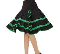 Cheerlife women's dance skirt, knee-length, with valance elastic skirt, 10 colours, Muster 07, Europäische Gr.32/ Etikett Gr.M