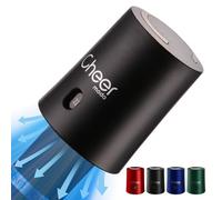 CheerModa Vacuum Wine Stopper with Date Display - 7-Day Wine Preservation Stopper, Silicone Wine Cap & ABS, French Design, 4 Colors (Black-JS15-FBA)