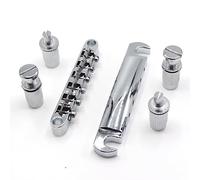 Cheerock 1 Set Silver Metal Tune-O-Matic Electric Guitar Bridge and Tailpiece for Enhanced String Stability, Replacement Electric Guitar Parts Ideal for SG Les Paul LP Guitars