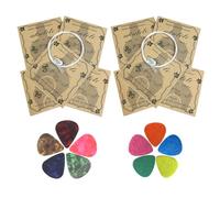 Cheerock 10 Set Nylon Ukulele Strings, Ukulele Strings for Soprano Concert Tenor Ukulele 21 23 26 Inch, Replacement Ukulele Strings Kit with 5 Felt Picks & 5 ABS Picks