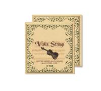 Cheerock 2 Sets Violin Strings, Universal Nickel-plated Steel Strings G-D-A-E for 4/4 3/4 1/2 1/4 Size Violins, Medium Tension with Ball End, Responsive, Improve Tone & Playability