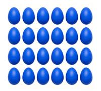 Cheerock 24Pcs Egg Shakers, Plastic Percussion Maracas Musical Instruments, DIY Painting Easter Eggs, Bulk Rhythm Shaker Set for Party Favors, Holiday Basket Stuffers and Noise Makers, Blue