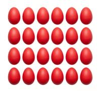 Cheerock 24Pcs Egg Shakers, Plastic Percussion Maracas Musical Instruments, DIY Painting Easter Eggs, Bulk Rhythm Shaker Set for Party Favors, Holiday Basket Stuffers and Noise Makers, Red
