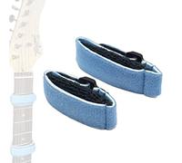 Cheerock 2pcs Bass Guitar String Mute Damper, Cotton Bass Guitar Fret Mute, Adjustable Guitar String Dampener, Bass Guitar Accessories