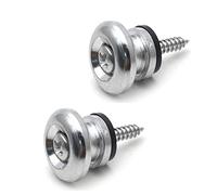 Cheerock 2pcs Silver Metal Guitar Strap Locks, Mushroom Style Guitar Strap Lock Buttons, Electric Guitar Strap Locks, Mushrooms Head Guitar Strap Button for Guitar Bass Ukulele