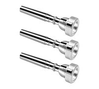 Cheerock 3Pack Trumpet Mouthpiece 3C 5C 7C Trumpet Accessories, Trumpet Mouthpiece Set with Brass Suitable for Beginners and Professional Players （Silver）