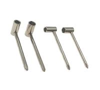 Cheerock 4Pcs Guitar Truss Rod Wrench, Strong Alloy Electric Guitar Truss Rod Hex Box Wrench, Guitar Neck Adjustment Tool, 7mm + 8mm Truss Rod Wrench Set Compatible with Electric Bass