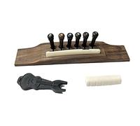 Cheerock 6 String Acoustic Guitar Bridge Bone Bridge Saddle and Nut, Rosewood Acoustic Guitar Bridge Pins with Bridge Pin Puller Remover, Acoustic Guitar Bridge Replacement Parts