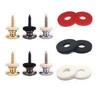 Cheerock 6pcs Guitar Strap Locks Set, Metal Guitar Strap Buttons Lock, 3 Color Guitar Straps Lock with Strap Blocks for Acoustic, Ukulele, Martin, Banjo, Electric And Bass Guitars