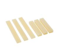 Cheerock 6Pcs Unbleached Guitar Bone Nuts and Saddle, Blank Guitar Bridge Saddle and Nut, Pure Bone Nut and Saddle for Electric Bass Acoustic Classical Guitar Mandolin Banjo Ukulele DIY