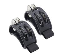 Cheerock Black Foot Tambourines, Pack of 2 Foot Percussion Jingle Shaker, Tambourine Musical Percussion Instruments for Adults, Use with Drum Guitar Playing, Providing Extra Rhythms Sounds