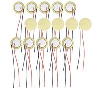 Cheerock Pack of 15 Piezo Disc, 27mm Piezo Discs Transducer with 3.94inch Leads, Acoustic Contact Microphone Piezo Pickup, Piezo Elements for Drum Triggers Microphone Trigger Element CBG Guitar