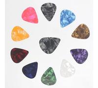 Cheerock Pack of 30 Celluloid Guitar Picks, Guitar Pick Plectrums for Bass, Electric, Acoustic Guitars, 3 Different Thickness Guitar Picks 0.46mm/0.71mm/0.96mm, Color Random
