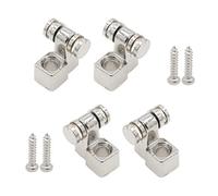 Cheerock Pack of 4 Electric Guitar Roller String Trees Chrome Guitar String Retainers, Guitar String Guide Retainer with Screws, Compatible with Strat Stratocaster Tele Telecaster Electric Guitars