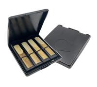 Cheerock Portable Clarinet Reed Case, Saxophone Reed Storage Case Double-Sided Storage for 8 Reeds, Individual Card Slots Reeds Case Compatible with Alto Tenor Soprano Saxophone Reeds