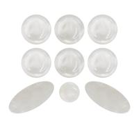 Cheerock Saxophone Key Buttons, Resin Key Pearls with Mica Sheet, Sax Finger Buttons Replacement Parts for Alto Tenor Soprano Saxophone, Woodwind Instrument Repair Accessories, Pearl White