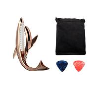 Cheerock Shark Capo, Zinc Alloy Guitar Capo with 2x0.71mm Picks & Pouch for Acoustic/Electric/Ukulele/Bass/Mandolin (Rose Gold Gift)