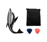 Cheerock Shark Capo, Zinc Alloy Guitar Capo with 2x0.71mm Picks & Pouch for Acoustic/Electric/Ukulele/Bass/Mandolin (Black Gift)