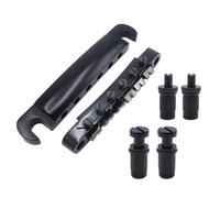 Cheerock Tune-O-Matic Electric Guitar Bridge and Tailpiece Set for Les Paul | black metal hardware set, LP SG style replacement, improved string intonation, standard post spacing, solid zinc construction