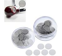 Cheeroyal 150Pcs Stainless Steel Smoking Screens Pipe Screen Filters 9.5/12.7/15/15.8/19/20mm with Storage Box (9.5mm)