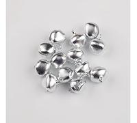 Cheeroyal 200PCS 6MM 8MM 10MM Jingle Bells Craft Silver Bells Ornament for Christmas Party Decorations (10mm, silver)