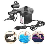 Cheeroyal Car Charger Electric Air Pump,Automatic Inflatable Boat Pump 3 Nozzle Car Charger Universal Valves Inflates and Deflates for Garden Home Holiday Camping Airbed,Beach Inflatables