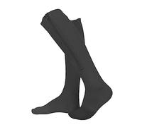 Cheeroyal Compression Socks with Zipper, Knee High 15-20 mmHg Compression Socks for Women Men, Open Toe Support Socks for Varicose Veins, Edema, Recovery, Pregnant (2XL, Black)