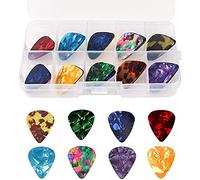 Cheeroyal Guitar Picks, 30Pcs Guitar Plectrums Celluloid Pick for Acoustic, Electric, Bass Guitar(0.46mm 0.71mm 0.96mm) (30pcs)