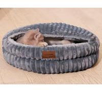 CheerPals Cat Bed with Cover 50 cm, Washable Cosy Cave, Winter Hideaway with Highly Elastic Sleeping Pillow for All Cats