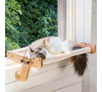 CheerPals Cat Radiator Bed & Window Sill Perch - Solid Beech Wood Hammock for Indoor Cats, Sturdy No-Drill Hanging Seat, All-Season Lounger for Winter Warmth & Bird Watching, Washable