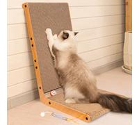 CheerPals Cat Scratcher Large - 105° Ergonomic Design, 60cm H Cat Scratching Board, Cardboard Wall & Corner Pet Furniture for Indoor Cats Playing, Relaxing