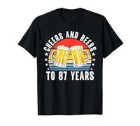Cheers and Beers to 87 Years Beer 87th Birthday Vintage T-Shirt