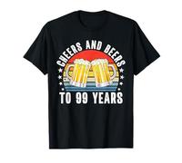 Cheers and Beers to 99 Years Beer 99th Birthday Vintage T-Shirt
