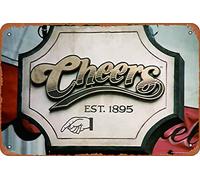 Cheers Bar Sign Classic Sitcom TV Show Pub Boston Metal Tin Signs Room Stuff Wall Decor Sign 8x12 Inch