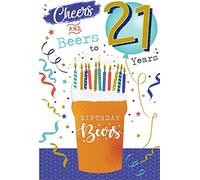 Cheers & Beers to 21 Years 21st Beer Design Happy Birthday Card