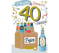 Cheers & Beers to 40 Years 40th Beer Design Happy Birthday Card