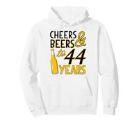 Cheers & Beers to 44 Years Forty-Fourth Birthday Celebration Pullover Hoodie