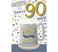 Cheers & Beers to 90 Years 90th Beer Design Happy Birthday Card