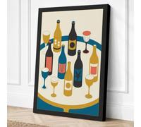 Cheers Collection Modern Canvas Wall Art Print 24x16 Inch (61 x 41 cm)