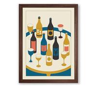Cheers Collection Modern Framed Wall Art Print A1 (84.1×59.4cm) Walnut, Wall Decor for Living Room, Bedroom, Office & Home, Ready to Hang, Art Gift