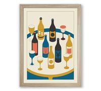 Cheers Collection Modern Framed Wall Art Print A2 (59.4×42cm) Oak, Wall Decor for Living Room, Bedroom, Office & Home, Ready to Hang, Art Gift