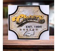 Cheers Metal Bar Wall Sign man cave garden bar shed sitcom tv tiki coffee cafe